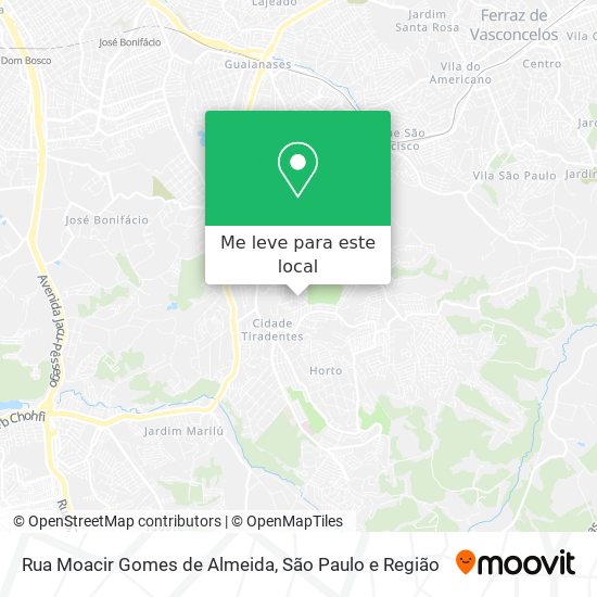 Rua Moacir Gomes de Almeida mapa