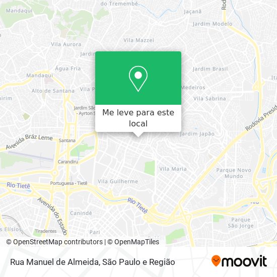 Rua Manuel de Almeida mapa