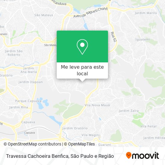 Travessa Cachoeira Benfica mapa