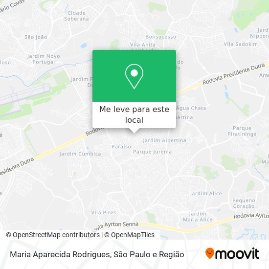 Maria Aparecida Rodrigues mapa
