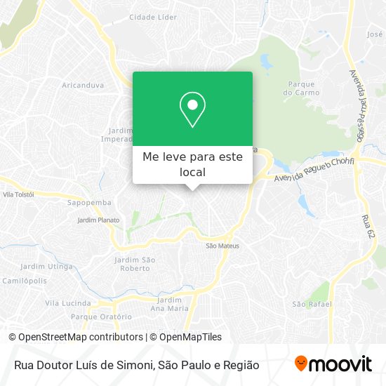 Rua Doutor Luís de Simoni mapa