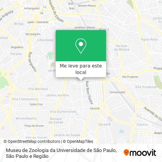 Museu de Zoologia da Universidade de São Paulo mapa