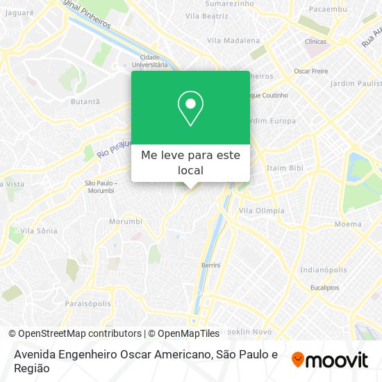 Avenida Engenheiro Oscar Americano mapa
