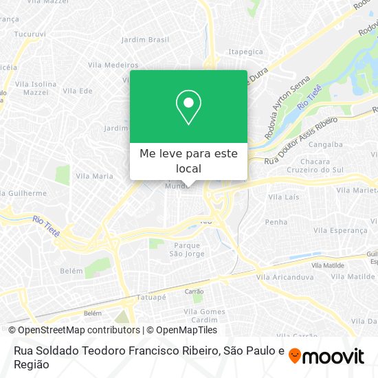 Rua Soldado Teodoro Francisco Ribeiro mapa