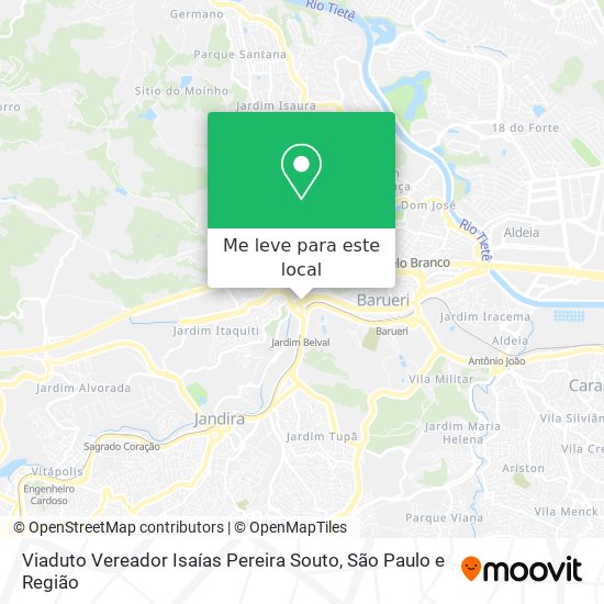 Viaduto Vereador Isaías Pereira Souto mapa