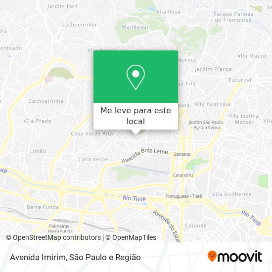 Avenida Imirim mapa