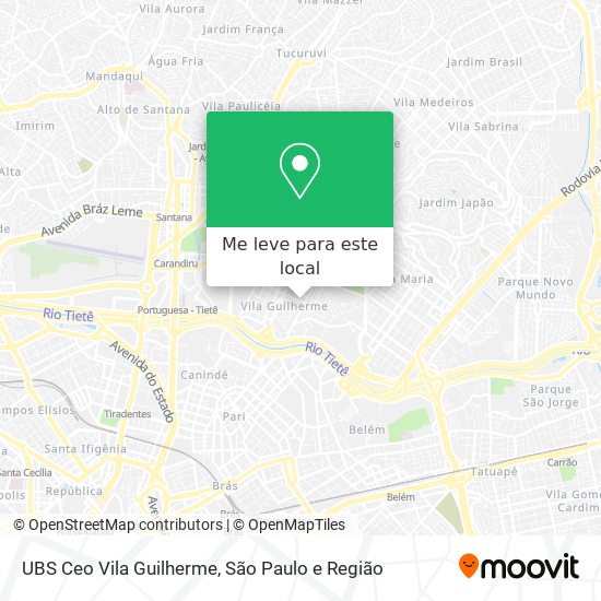 UBS Ceo Vila Guilherme mapa