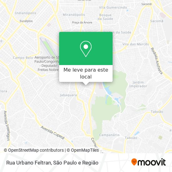 Rua Urbano Feltran mapa