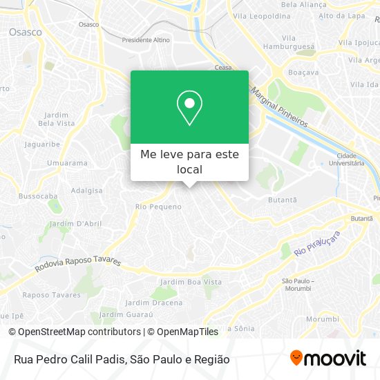 Rua Pedro Calil Padis mapa