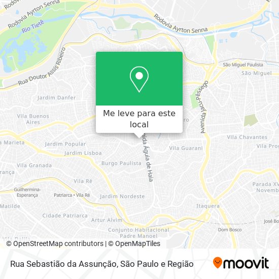 Rua Sebastião da Assunção mapa