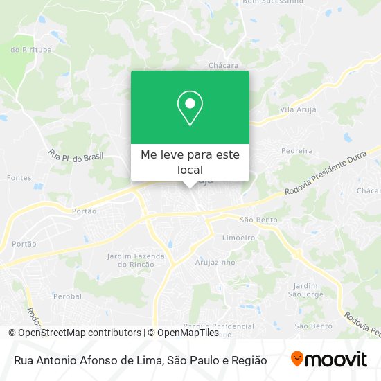 Rua Antonio Afonso de Lima mapa