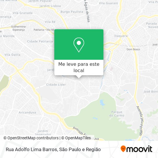 Rua Adolfo Lima Barros mapa