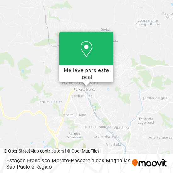 Estação Francisco Morato-Passarela das Magnólias mapa