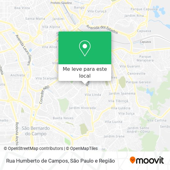 Rua Humberto de Campos mapa
