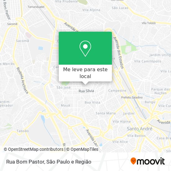 Rua Bom Pastor mapa