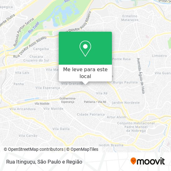 Rua Itinguçu mapa