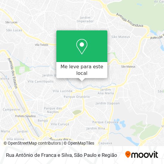 Rua Antônio de Franca e Silva mapa