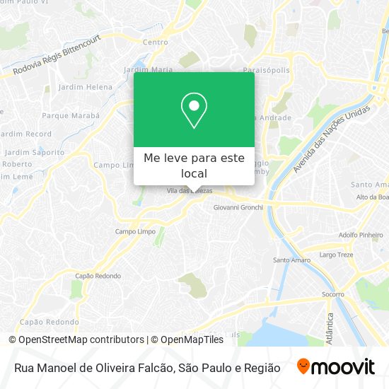 Rua Manoel de Oliveira Falcão mapa