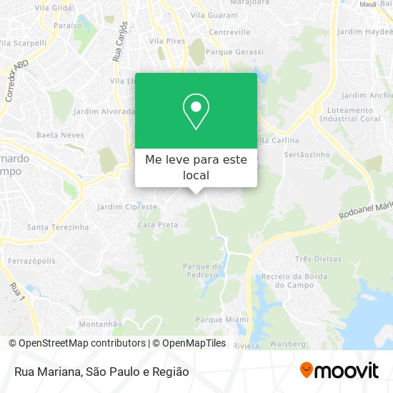 Rua Mariana mapa