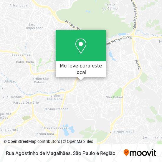 Rua Agostinho de Magalhães mapa