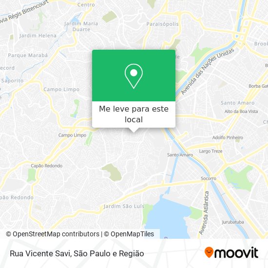 Rua Vicente Savi mapa