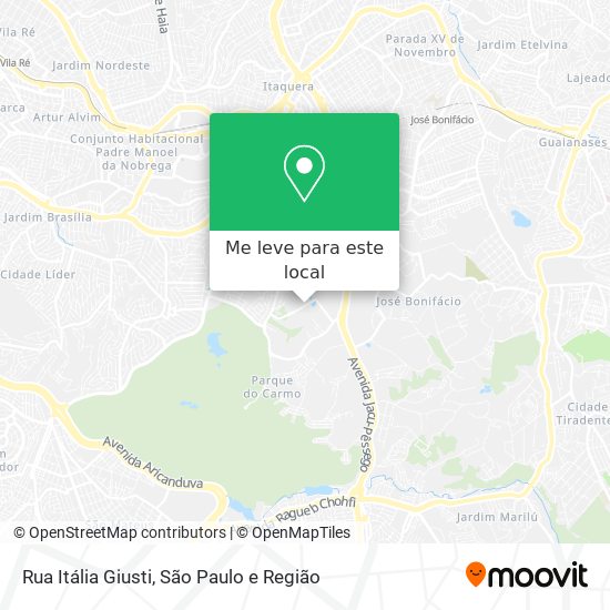 Rua Itália Giusti mapa
