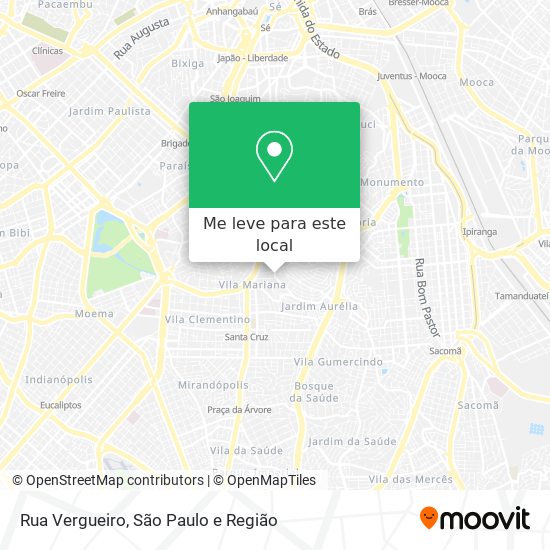 Rua Vergueiro mapa