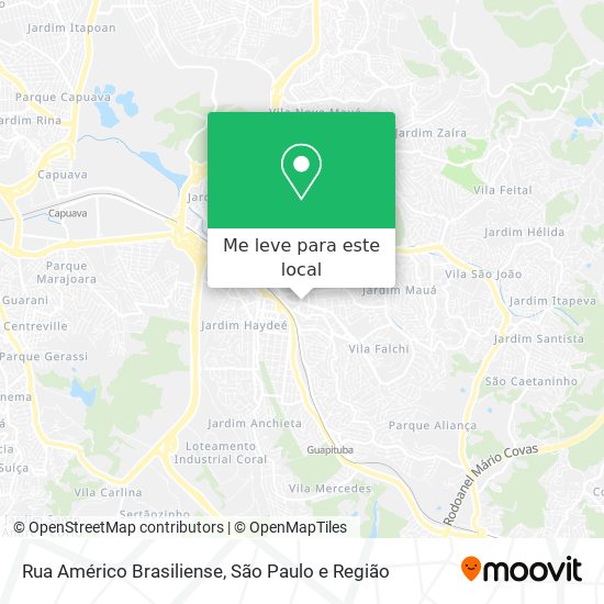 Rua Américo Brasiliense mapa