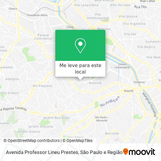 Avenida Professor Lineu Prestes mapa