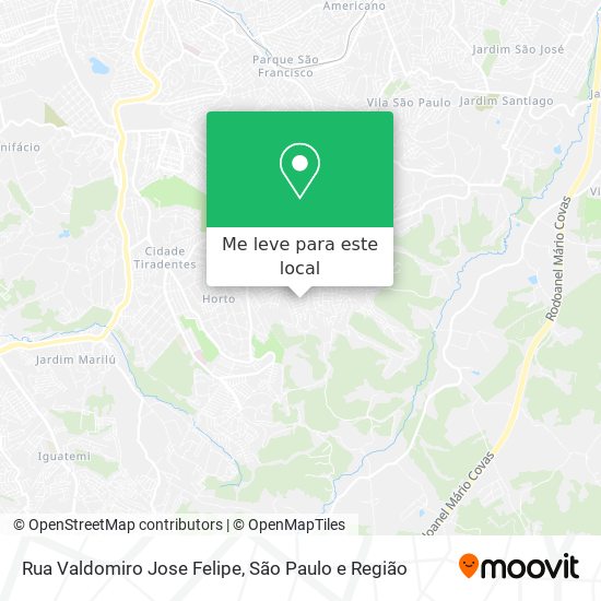 Rua Valdomiro Jose Felipe mapa