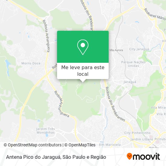 Antena Pico do Jaraguá mapa