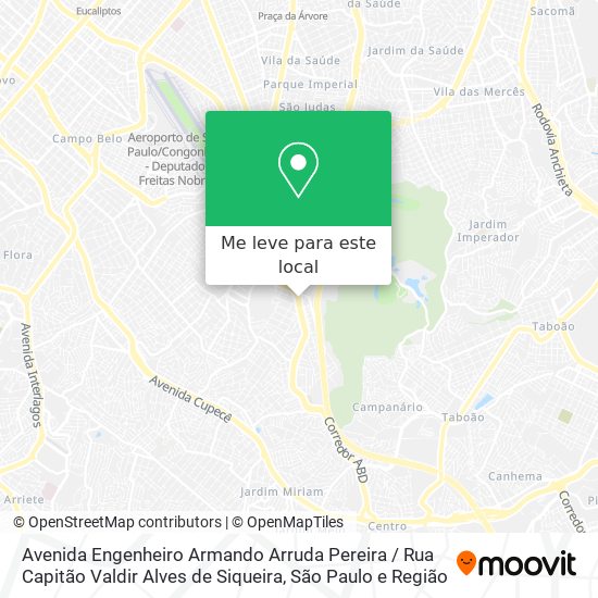 Avenida Engenheiro Armando Arruda Pereira / Rua Capitão Valdir Alves de Siqueira mapa