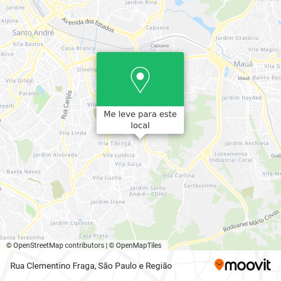 Rua Clementino Fraga mapa