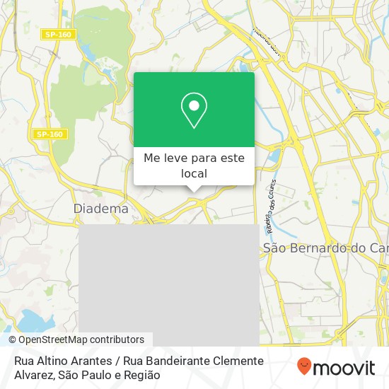 Rua Altino Arantes / Rua Bandeirante Clemente Alvarez mapa