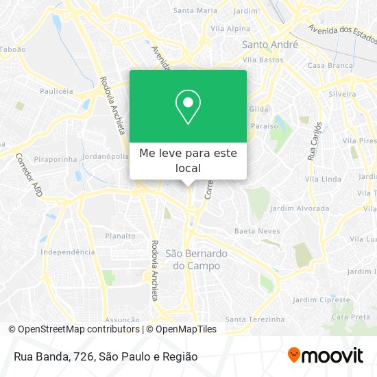Rua Banda, 726 mapa
