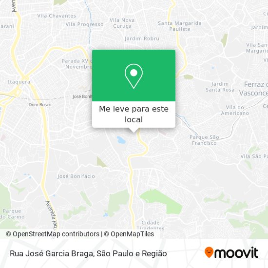 Rua José Garcia Braga mapa