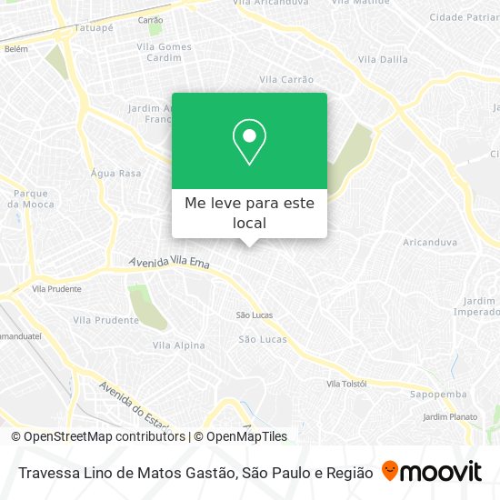 Travessa Lino de Matos Gastão mapa