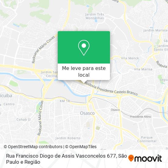 Rua Francisco Diogo de Assis Vasconcelos 677 mapa