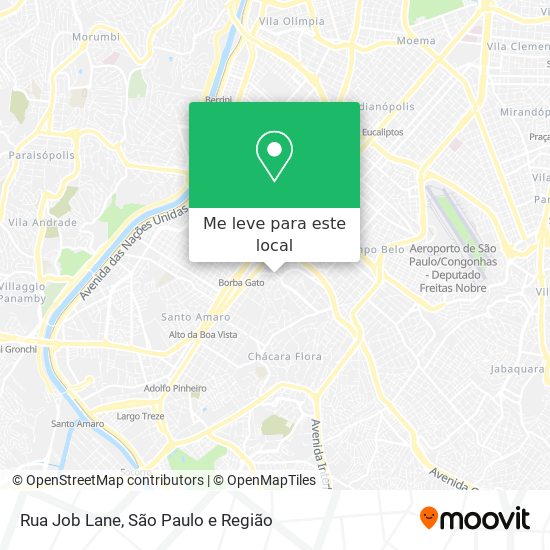 Rua Job Lane mapa