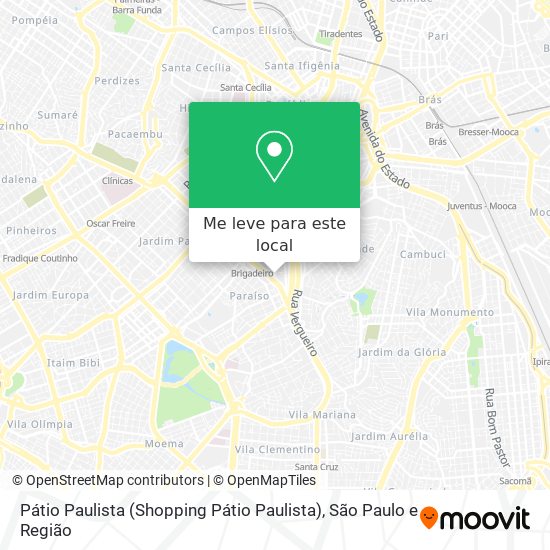 Pátio Paulista (Shopping Pátio Paulista) mapa