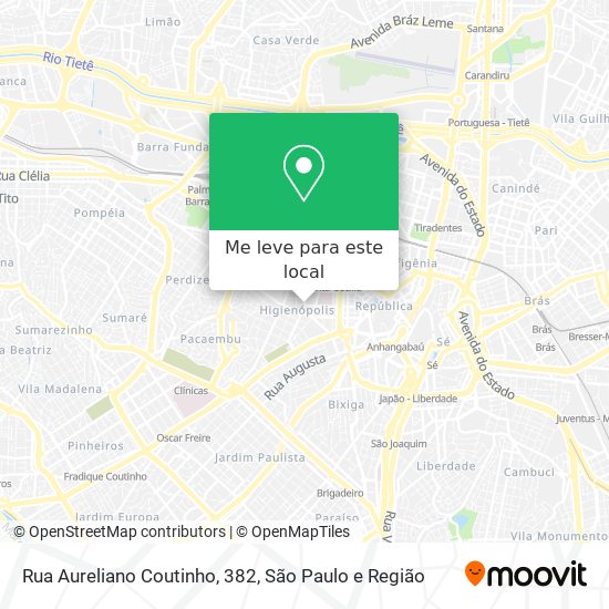 Rua Aureliano Coutinho, 382 mapa