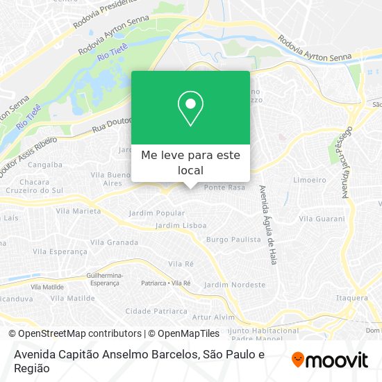 Avenida Capitão Anselmo Barcelos mapa