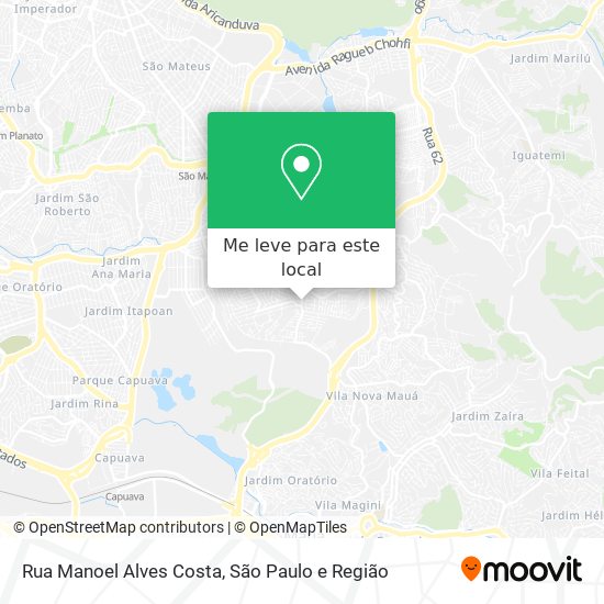 Rua Manoel Alves Costa mapa