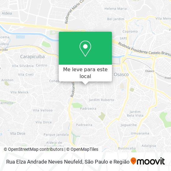 Rua Elza Andrade Neves Neufeld mapa