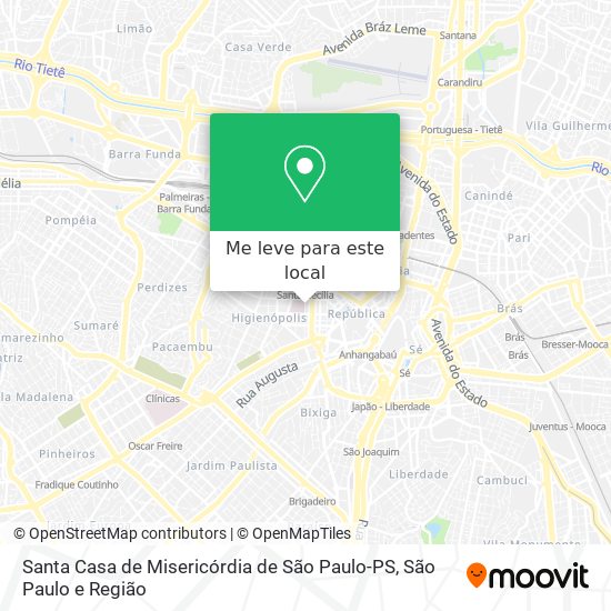 Santa Casa de Misericórdia de São Paulo-PS mapa