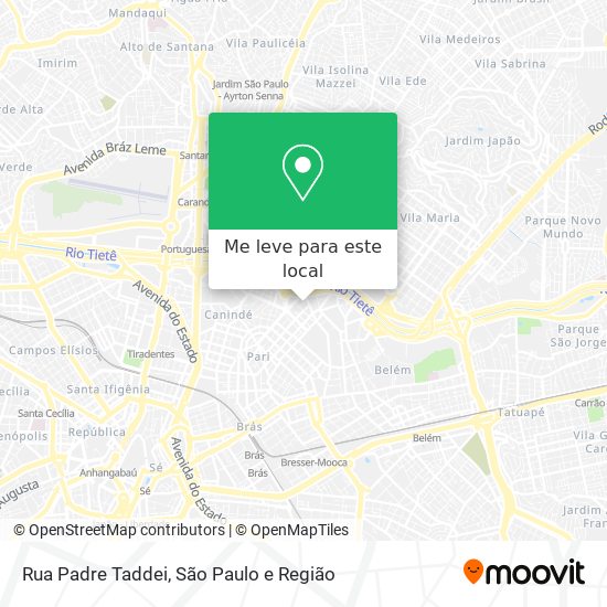 Rua Padre Taddei mapa