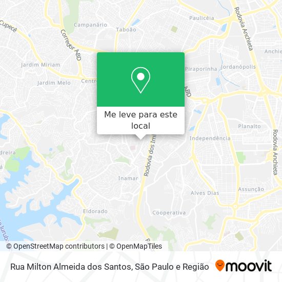 Rua Milton Almeida dos Santos mapa