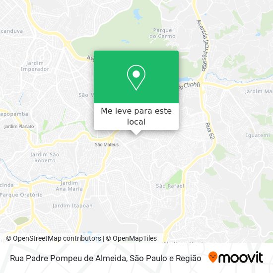 Rua Padre Pompeu de Almeida mapa