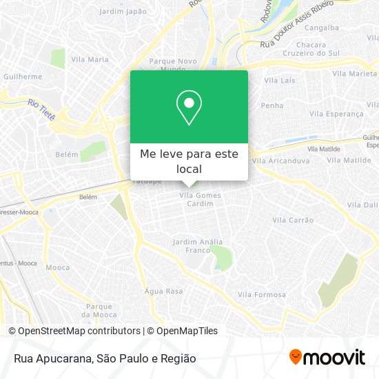 Rua Apucarana mapa
