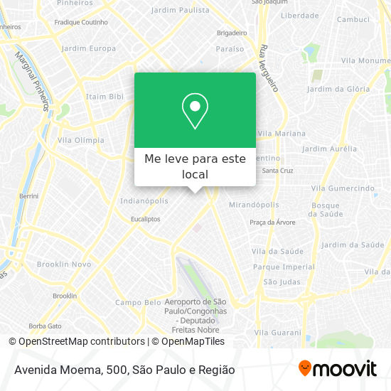 Avenida Moema, 500 mapa